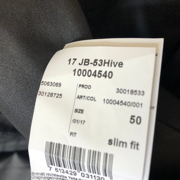Joop! Mens Size 50 Black Blazer Jacket New - Picture 5 of 6
